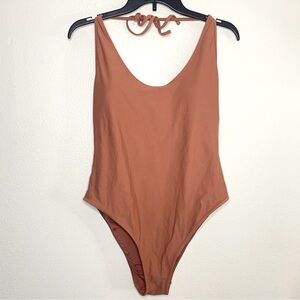 aerie Scoop Back Mesh Detail One Piece Swimsuit